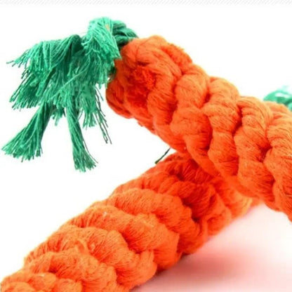 Carrot Shaped Self-Pleasure Pet Chew Toy, 1 Count/ 2 Counts Ropes Braided Chewing Toy for Dogs, Interactive Pets Chewing Toy, Dog Teething Toys