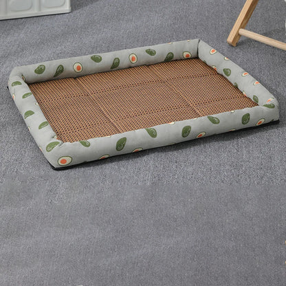 MADDEN Summer Cat Bed Lightweight Breathable Pet Rattan Mat Cat Nest Mat Ice Nest Dog Bed Cat Cool Nest Small Dogs