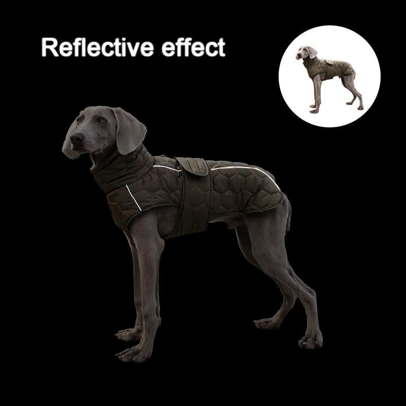 Dog Cold Weather Coat Vest Warm Fleece Jacket Puffer Dog Clothes for Small Dogs and Medium Dogs (Green, Large)