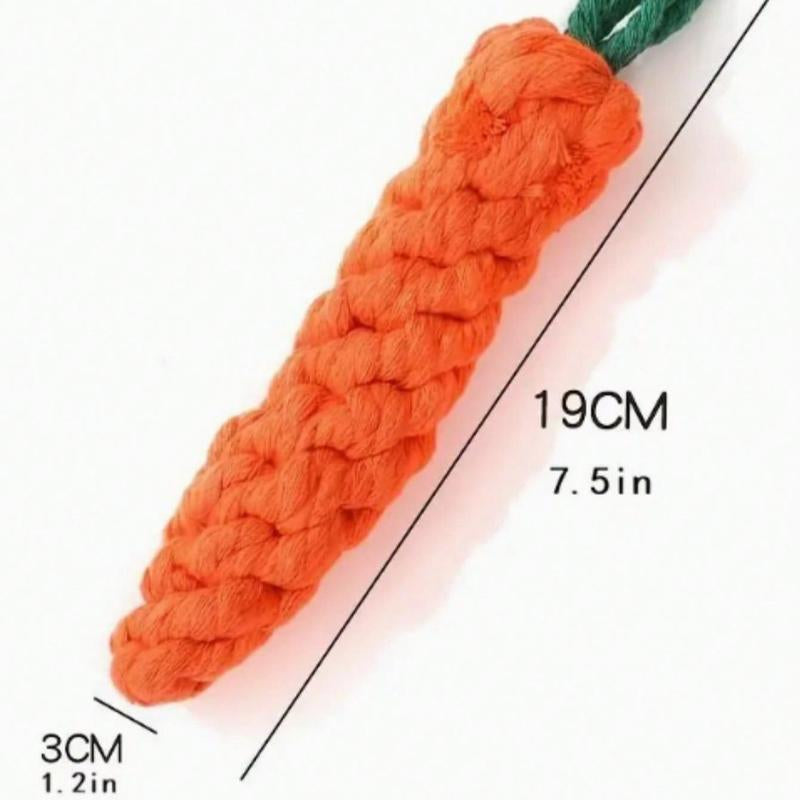 Carrot Shaped Self-Pleasure Pet Chew Toy, 1 Count/ 2 Counts Ropes Braided Chewing Toy for Dogs, Interactive Pets Chewing Toy, Dog Teething Toys