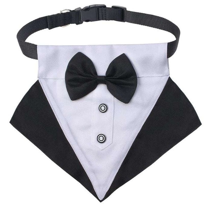 Pet Tuxedo Costume with Bow Tie & Hat – Formal Suit for Dogs & Cats – Wedding, Party & Special Occasions