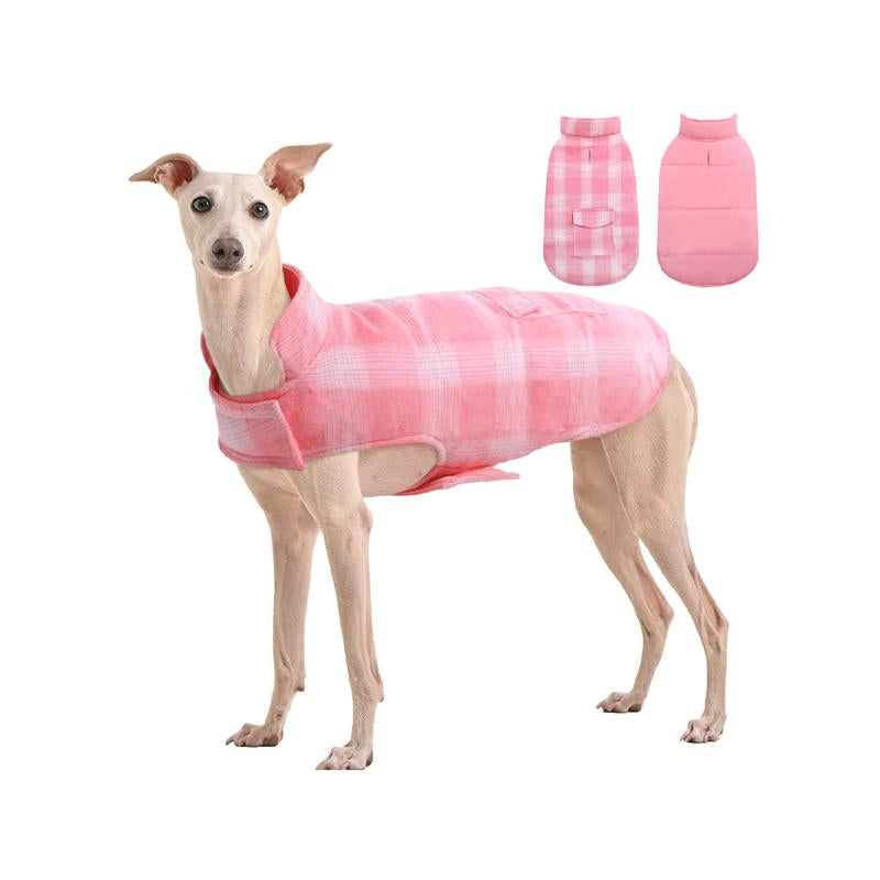 Kuoser Dog Winter Coat, Reversible Dog Jacket, Warm Dog Coat British Style Puppy Cold Weather Coat