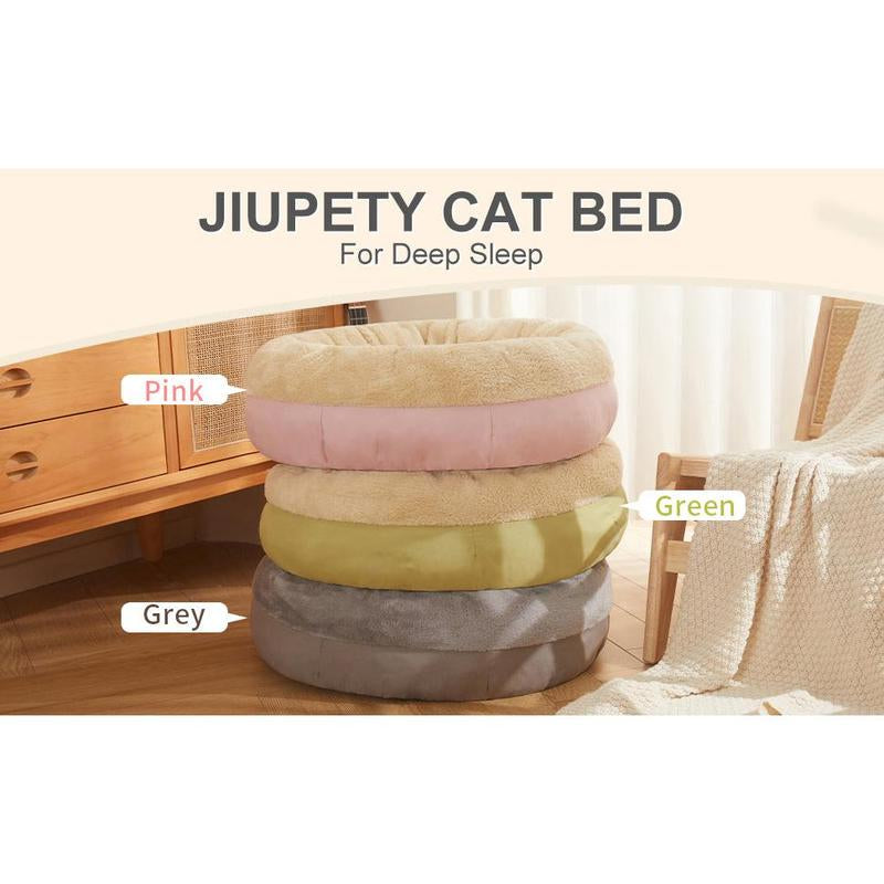 Washable Cozy Pet Donut Bed - Anti-Slip Comfort