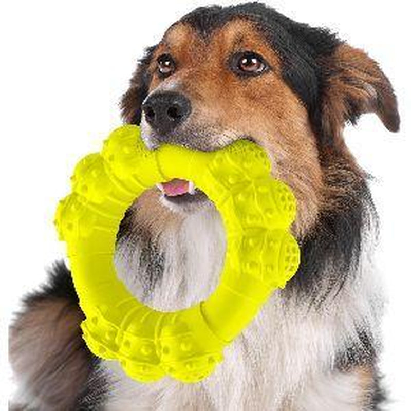 Indestructible Dog Chew Ring Toys for Aggressive Chewers, Super Chewer Dog Toys for Medium Large Dogs, Puppy Teething Rings for Relax, Interactive Dog Ring Toys, Heavy Duty Dog Teething Toys