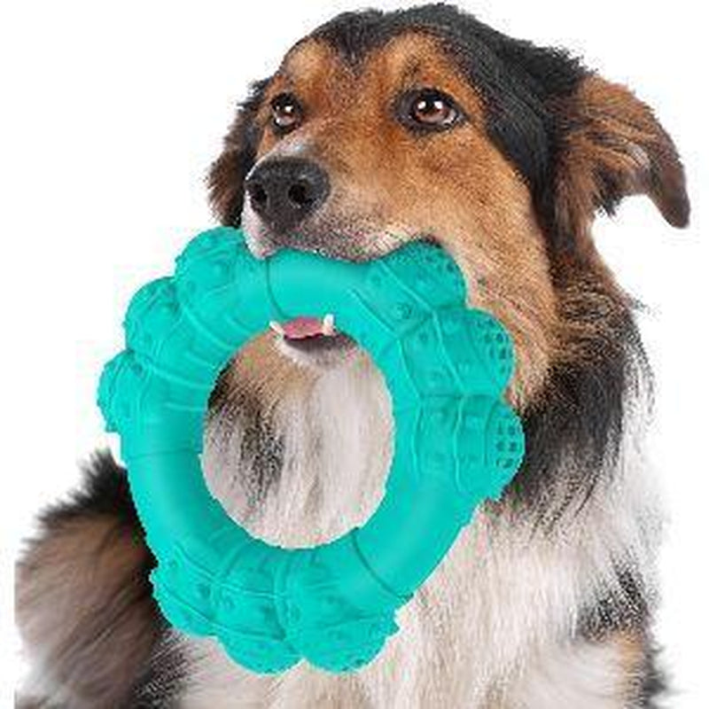 Indestructible Dog Chew Ring Toys for Aggressive Chewers, Super Chewer Dog Toys for Medium Large Dogs, Puppy Teething Rings for Relax, Interactive Dog Ring Toys, Heavy Duty Dog Teething Toys