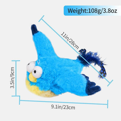 Electric Bird Design Cat Teaser Toy, Rechargeable Lifelike Flapping Bird with Plush Cover, Interactive Cat Toy, Pet Supplies for Indoor and Outdoor Playing