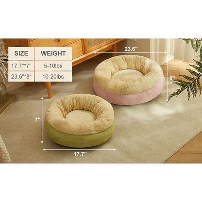 Washable Cozy Pet Donut Bed - Anti-Slip Comfort