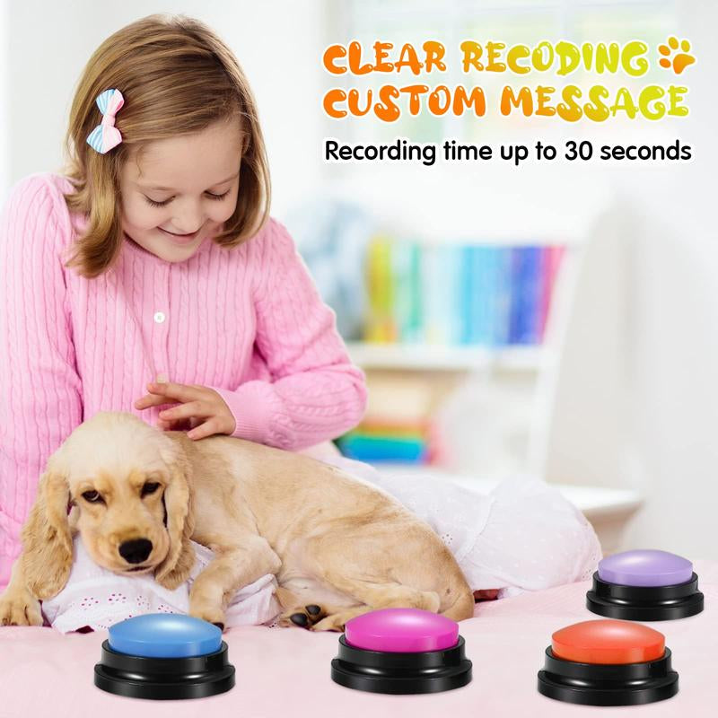 Dog Talking Buttons for Communication Record Button to Speak Buzzer Voice Repeater Noise Makers Party Toys Answering Game