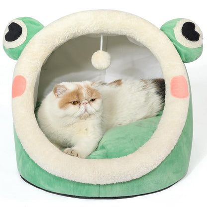 Cozy Cartoon Igloo Bed - Lovely Indoor Haven for Cats & Puppies