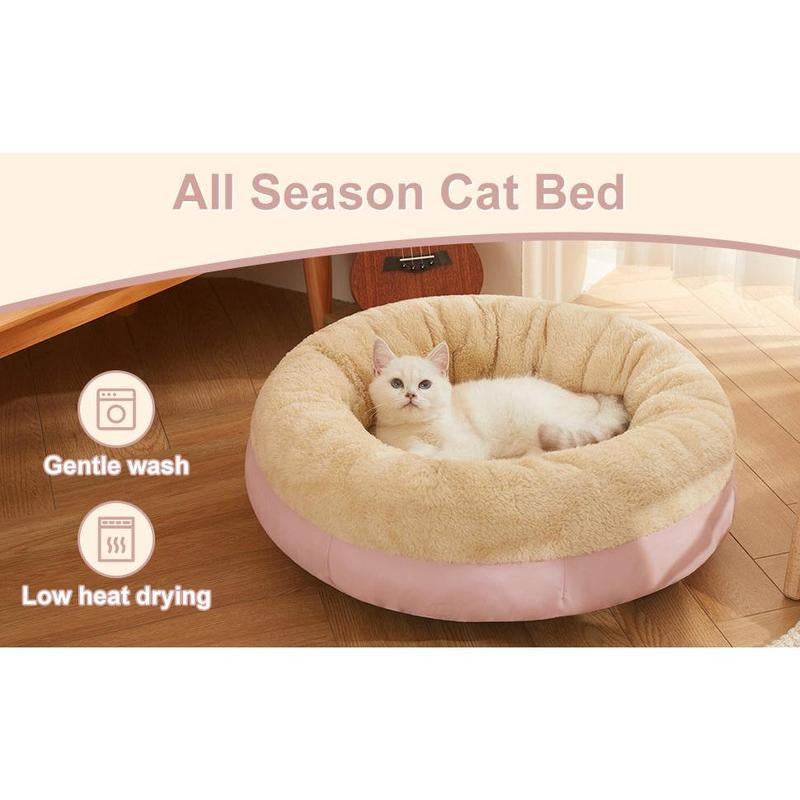 Washable Cozy Pet Donut Bed - Anti-Slip Comfort