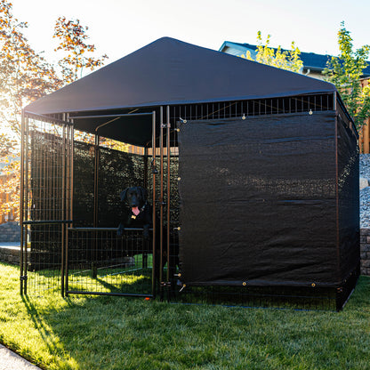 STAY Series Presidential Dog Kennel 10'X10' with Privacy Screen