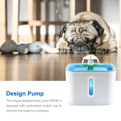 Automatic Cat Dog Pet Water Fountain Pet Bowl Cat Drinking Flower Water Dispenser Petsafe Drink with Filters Pet Water Fountain