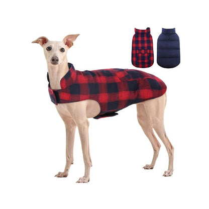 Kuoser Dog Winter Coat, Reversible Dog Jacket, Warm Dog Coat British Style Puppy Cold Weather Coat