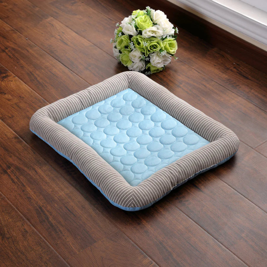 Pet Cooling Pad Bed for Dogs Cats Puppy Kitten Cool Mat Pet Blanket Ice Silk Material Soft for Summer Sleeping Pink Blue Breathable