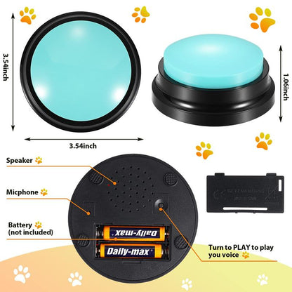 Dog Talking Buttons for Communication Record Button to Speak Buzzer Voice Repeater Noise Makers Party Toys Answering Game