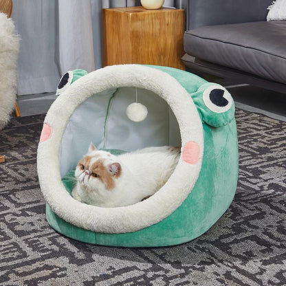 Cozy Cartoon Igloo Bed - Lovely Indoor Haven for Cats & Puppies