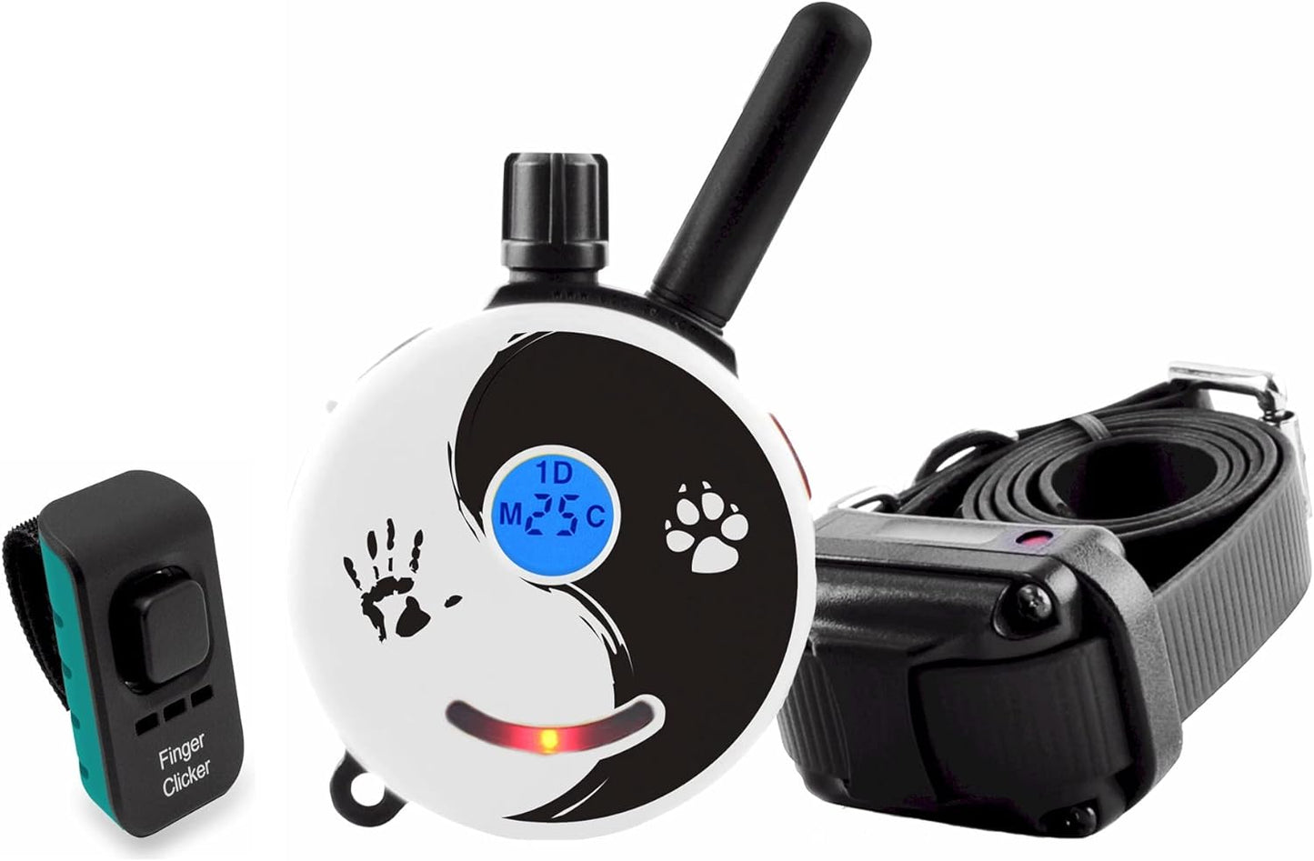 E-Collar Dog Training Collar, Rechargeable Remote + Finger Clicker